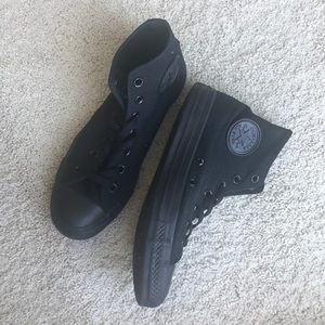 all black high top converse